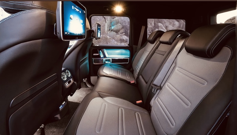 Back seat of car